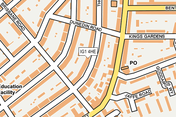 IG1 4HE map - OS OpenMap – Local (Ordnance Survey) IG1 4HE map - OS OpenMap – Local (Ordnance Survey)