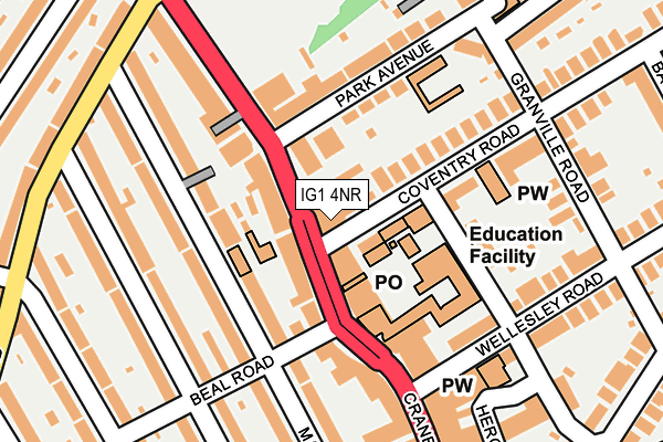 IG1 4NR map - OS OpenMap – Local (Ordnance Survey) IG1 4NR map - OS OpenMap – Local (Ordnance Survey)