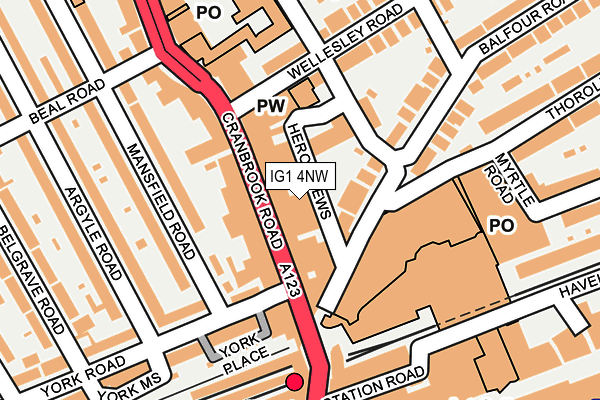 IG1 4NW map - OS OpenMap – Local (Ordnance Survey)
