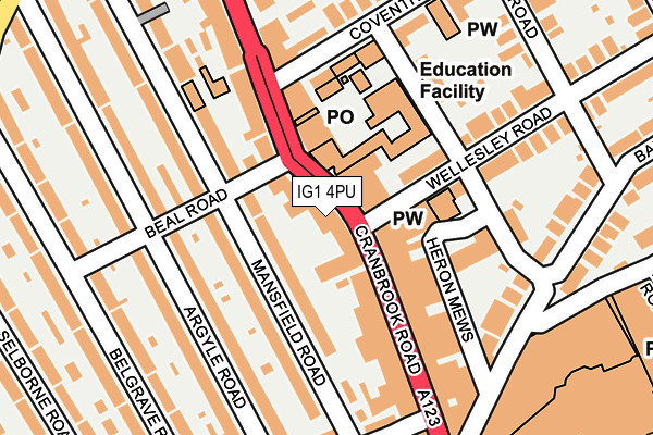 IG1 4PU map - OS OpenMap – Local (Ordnance Survey) IG1 4PU map - OS OpenMap – Local (Ordnance Survey)