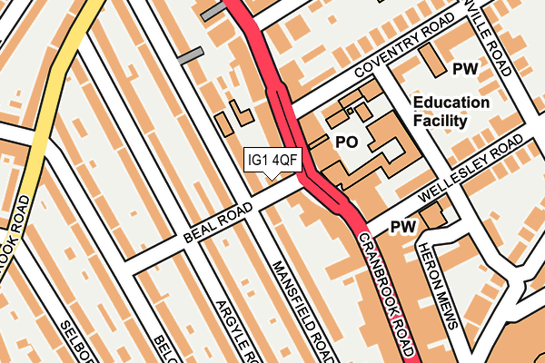 IG1 4QF map - OS OpenMap – Local (Ordnance Survey) IG1 4QF map - OS OpenMap – Local (Ordnance Survey)