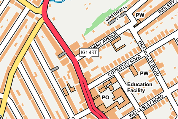 IG1 4RT map - OS OpenMap – Local (Ordnance Survey) IG1 4RT map - OS OpenMap – Local (Ordnance Survey)