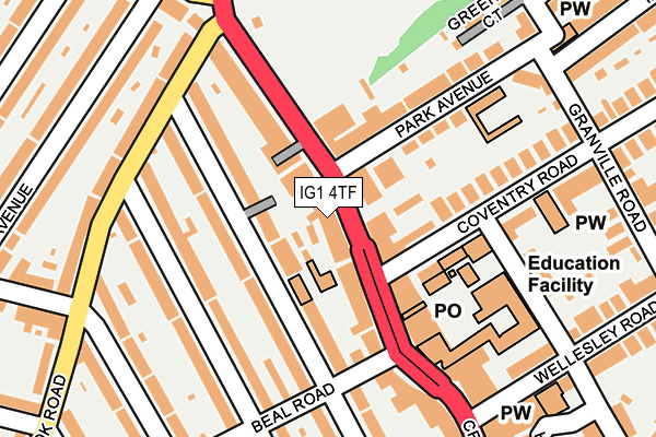 IG1 4TF map - OS OpenMap – Local (Ordnance Survey) IG1 4TF map - OS OpenMap – Local (Ordnance Survey)