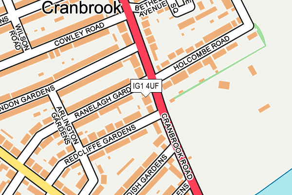 IG1 4UF map - OS OpenMap – Local (Ordnance Survey)