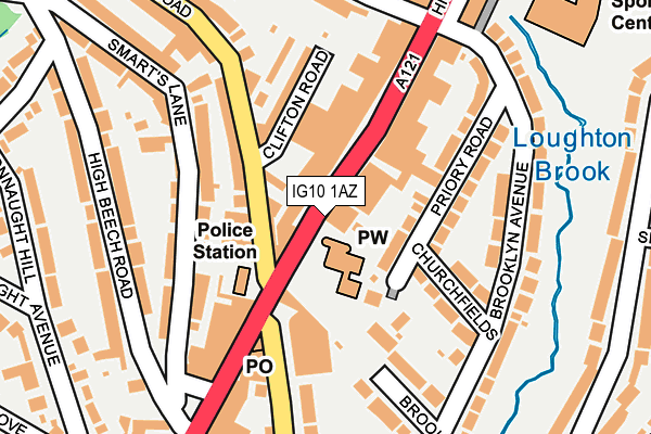 IG10 1AZ map - OS OpenMap – Local (Ordnance Survey) IG10 1AZ map - OS OpenMap – Local (Ordnance Survey)