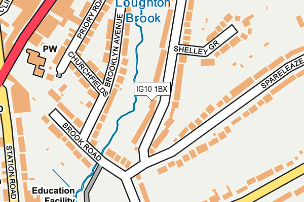 IG10 1BX map - OS OpenMap – Local (Ordnance Survey) IG10 1BX map - OS OpenMap – Local (Ordnance Survey)