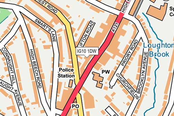 IG10 1DW map - OS OpenMap – Local (Ordnance Survey) IG10 1DW map - OS OpenMap – Local (Ordnance Survey)