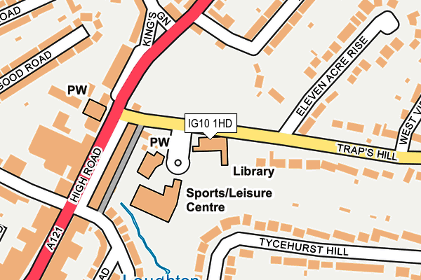 IG10 1HD map - OS OpenMap – Local (Ordnance Survey)