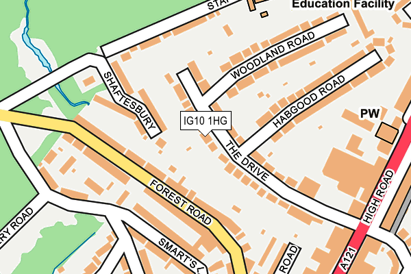 IG10 1HG map - OS OpenMap – Local (Ordnance Survey) IG10 1HG map - OS OpenMap – Local (Ordnance Survey)