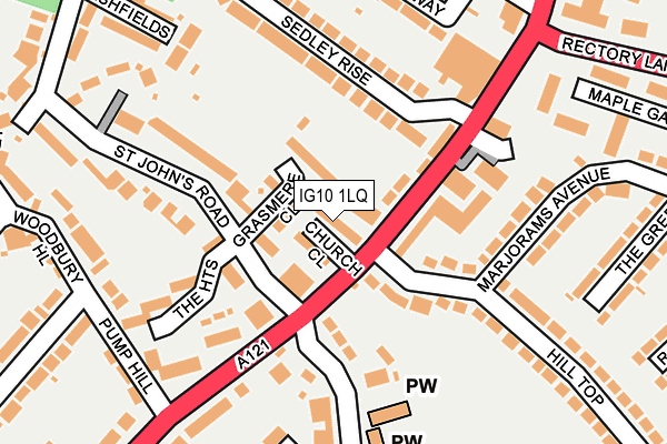 IG10 1LQ map - OS OpenMap – Local (Ordnance Survey) IG10 1LQ map - OS OpenMap – Local (Ordnance Survey)