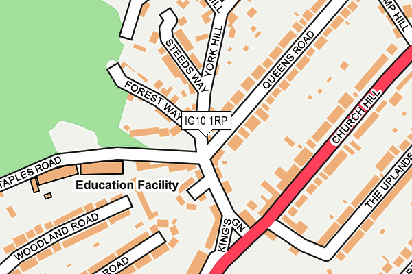 IG10 1RP map - OS OpenMap – Local (Ordnance Survey) IG10 1RP map - OS OpenMap – Local (Ordnance Survey)