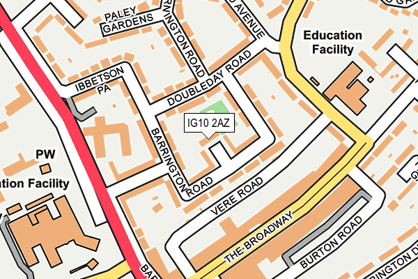 IG10 2AZ map - OS OpenMap – Local (Ordnance Survey) IG10 2AZ map - OS OpenMap – Local (Ordnance Survey)