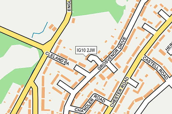 IG10 2JW map - OS OpenMap – Local (Ordnance Survey) IG10 2JW map - OS OpenMap – Local (Ordnance Survey)