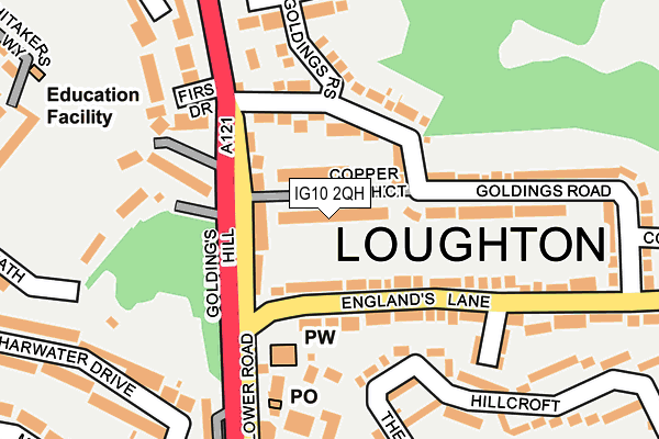 IG10 2QH map - OS OpenMap – Local (Ordnance Survey) IG10 2QH map - OS OpenMap – Local (Ordnance Survey)