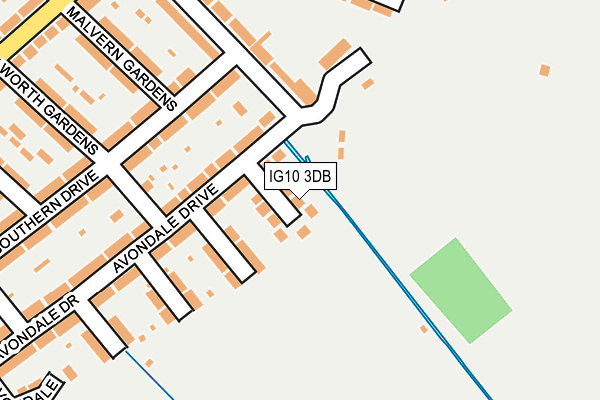 IG10 3DB map - OS OpenMap – Local (Ordnance Survey) IG10 3DB map - OS OpenMap – Local (Ordnance Survey)