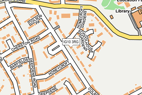 IG10 3RG map - OS OpenMap – Local (Ordnance Survey) IG10 3RG map - OS OpenMap – Local (Ordnance Survey)