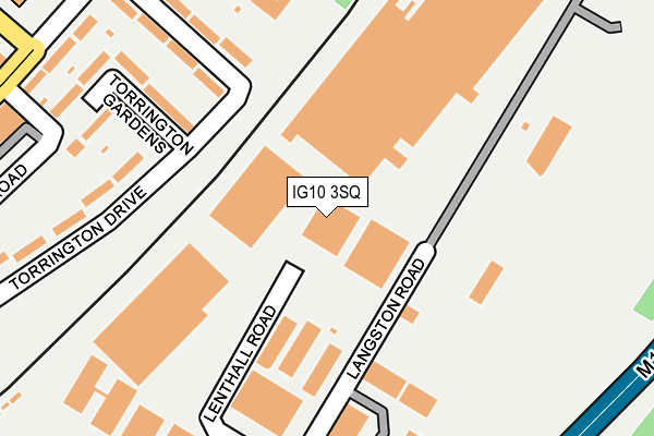 IG10 3SQ map - OS OpenMap – Local (Ordnance Survey) IG10 3SQ map - OS OpenMap – Local (Ordnance Survey)