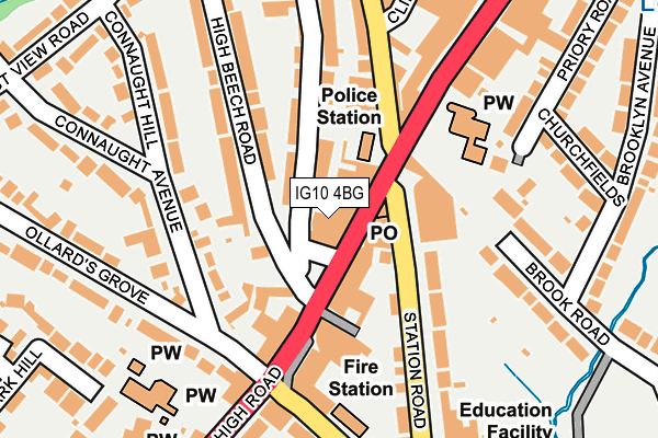 IG10 4BG map - OS OpenMap – Local (Ordnance Survey) IG10 4BG map - OS OpenMap – Local (Ordnance Survey)