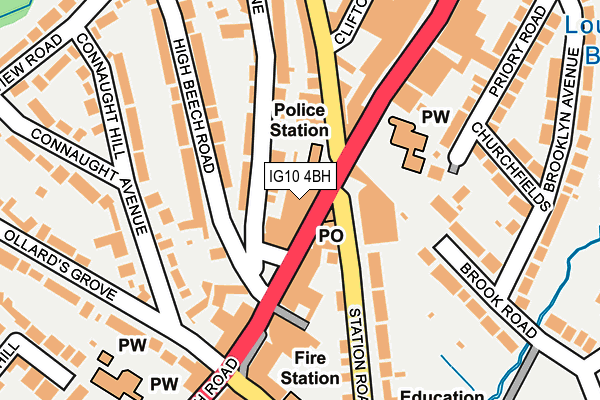 IG10 4BH map - OS OpenMap – Local (Ordnance Survey) IG10 4BH map - OS OpenMap – Local (Ordnance Survey)
