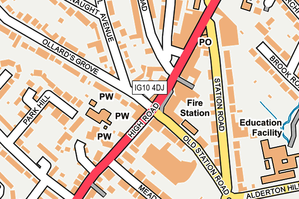 IG10 4DJ map - OS OpenMap – Local (Ordnance Survey) IG10 4DJ map - OS OpenMap – Local (Ordnance Survey)