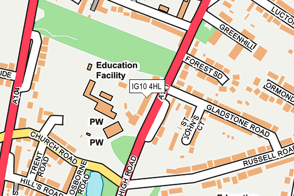 IG10 4HL map - OS OpenMap – Local (Ordnance Survey) IG10 4HL map - OS OpenMap – Local (Ordnance Survey)