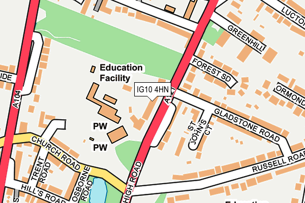 IG10 4HN map - OS OpenMap – Local (Ordnance Survey) IG10 4HN map - OS OpenMap – Local (Ordnance Survey)