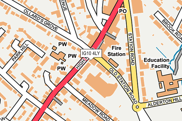 IG10 4LY map - OS OpenMap – Local (Ordnance Survey) IG10 4LY map - OS OpenMap – Local (Ordnance Survey)