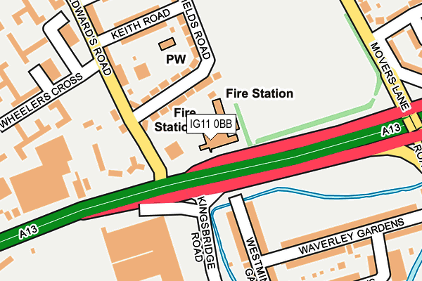 IG11 0BB map - OS OpenMap – Local (Ordnance Survey) IG11 0BB map - OS OpenMap – Local (Ordnance Survey)