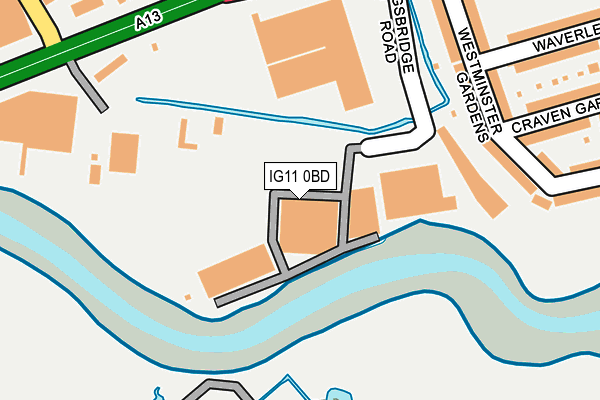 IG11 0BD map - OS OpenMap – Local (Ordnance Survey) IG11 0BD map - OS OpenMap – Local (Ordnance Survey)