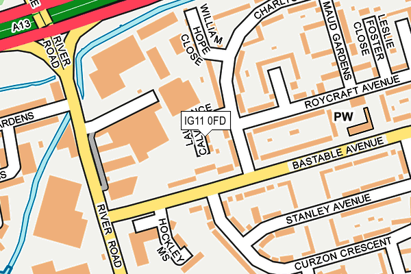 IG11 0FD map - OS OpenMap – Local (Ordnance Survey) IG11 0FD map - OS OpenMap – Local (Ordnance Survey)