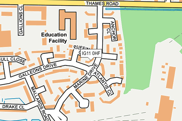 IG11 0HF map - OS OpenMap – Local (Ordnance Survey) IG11 0HF map - OS OpenMap – Local (Ordnance Survey)