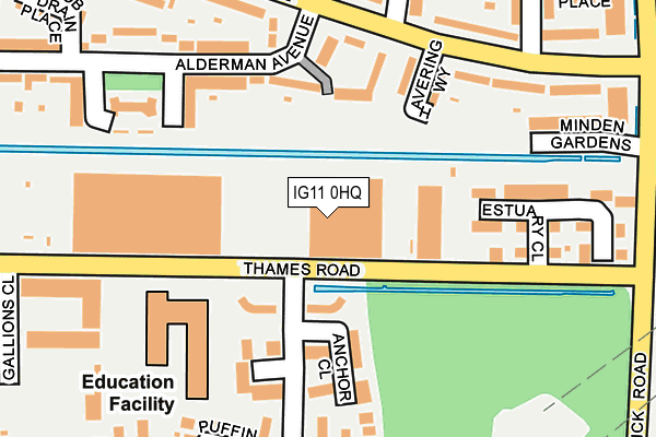IG11 0HQ map - OS OpenMap – Local (Ordnance Survey) IG11 0HQ map - OS OpenMap – Local (Ordnance Survey)