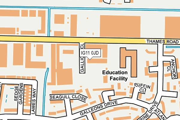 IG11 0JD map - OS OpenMap – Local (Ordnance Survey) IG11 0JD map - OS OpenMap – Local (Ordnance Survey)