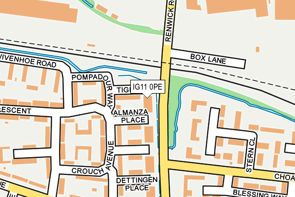 IG11 0PE map - OS OpenMap – Local (Ordnance Survey) IG11 0PE map - OS OpenMap – Local (Ordnance Survey)