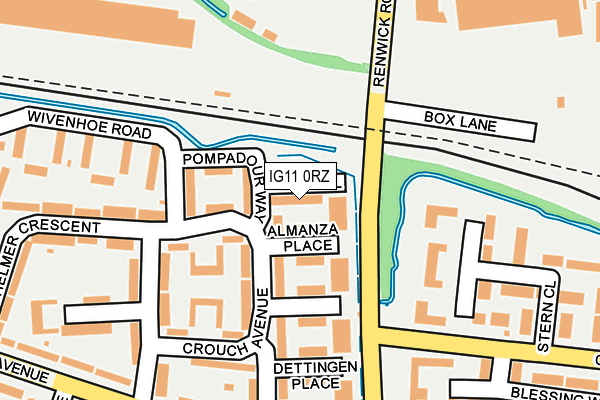 IG11 0RZ map - OS OpenMap – Local (Ordnance Survey) IG11 0RZ map - OS OpenMap – Local (Ordnance Survey)