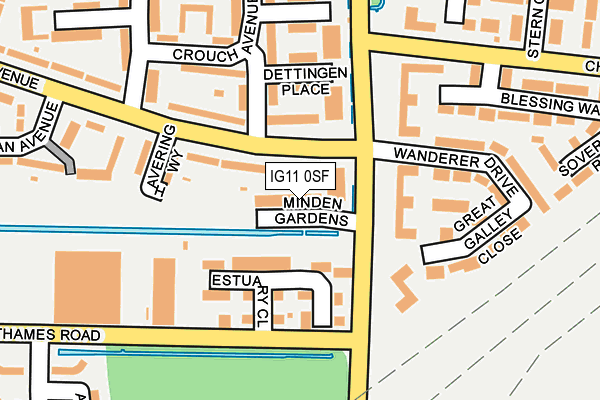 IG11 0SF map - OS OpenMap – Local (Ordnance Survey) IG11 0SF map - OS OpenMap – Local (Ordnance Survey)