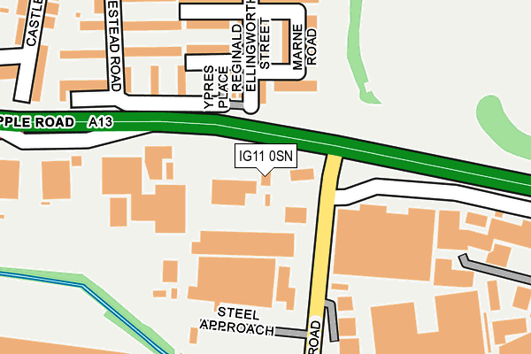 IG11 0SN map - OS OpenMap – Local (Ordnance Survey) IG11 0SN map - OS OpenMap – Local (Ordnance Survey)