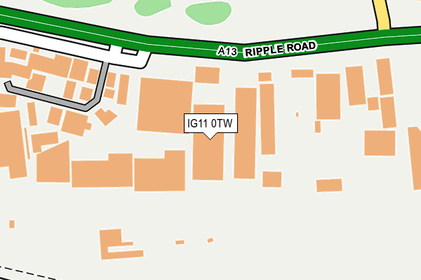 IG11 0TW map - OS OpenMap – Local (Ordnance Survey) IG11 0TW map - OS OpenMap – Local (Ordnance Survey)
