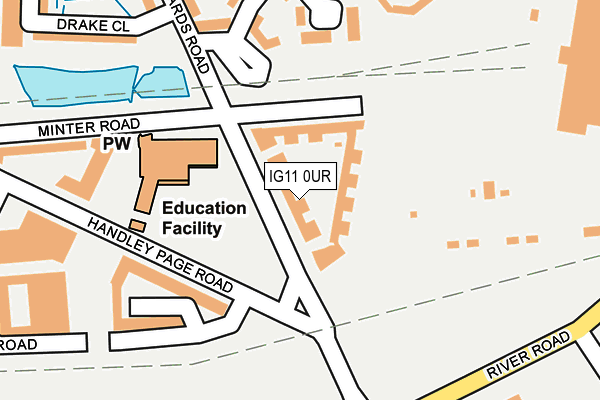IG11 0UR map - OS OpenMap – Local (Ordnance Survey)