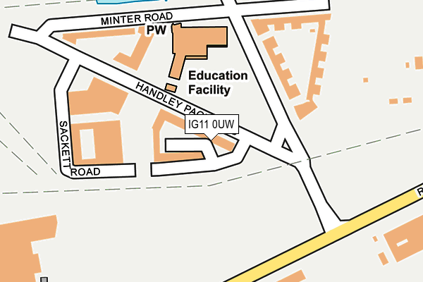 IG11 0UW map - OS OpenMap – Local (Ordnance Survey) IG11 0UW map - OS OpenMap – Local (Ordnance Survey)