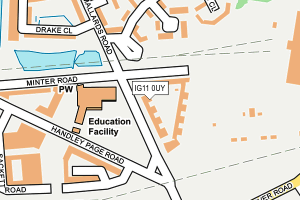 IG11 0UY map - OS OpenMap – Local (Ordnance Survey) IG11 0UY map - OS OpenMap – Local (Ordnance Survey)