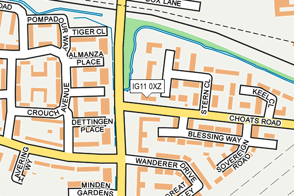 IG11 0XZ map - OS OpenMap – Local (Ordnance Survey) IG11 0XZ map - OS OpenMap – Local (Ordnance Survey)
