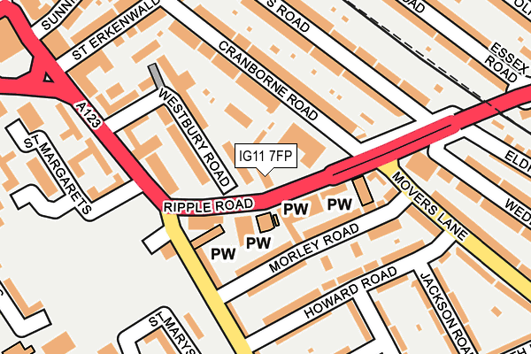 IG11 7FP map - OS OpenMap – Local (Ordnance Survey) IG11 7FP map - OS OpenMap – Local (Ordnance Survey)