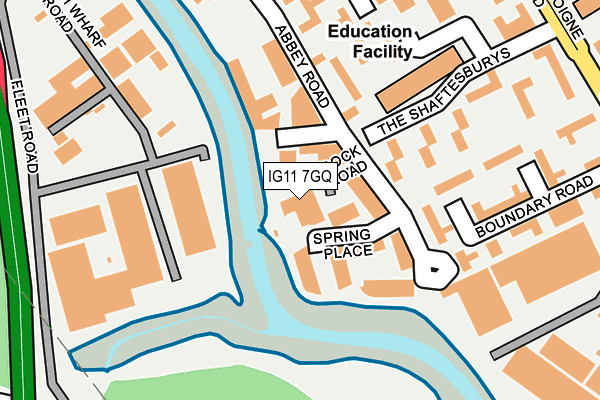 IG11 7GQ map - OS OpenMap – Local (Ordnance Survey) IG11 7GQ map - OS OpenMap – Local (Ordnance Survey)