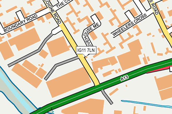 IG11 7LN map - OS OpenMap – Local (Ordnance Survey) IG11 7LN map - OS OpenMap – Local (Ordnance Survey)