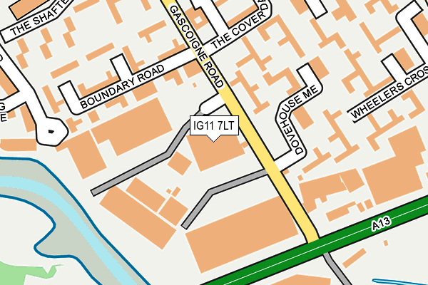 IG11 7LT map - OS OpenMap – Local (Ordnance Survey) IG11 7LT map - OS OpenMap – Local (Ordnance Survey)