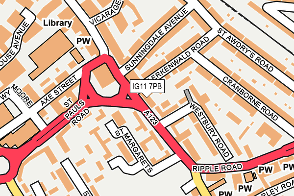 IG11 7PB map - OS OpenMap – Local (Ordnance Survey) IG11 7PB map - OS OpenMap – Local (Ordnance Survey)