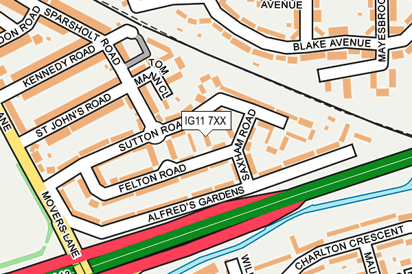 IG11 7XX map - OS OpenMap – Local (Ordnance Survey) IG11 7XX map - OS OpenMap – Local (Ordnance Survey)