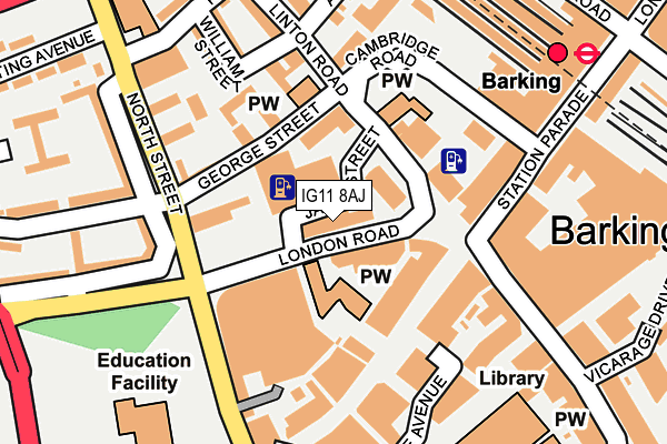 IG11 8AJ map - OS OpenMap – Local (Ordnance Survey) IG11 8AJ map - OS OpenMap – Local (Ordnance Survey)