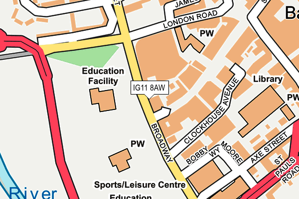 IG11 8AW map - OS OpenMap – Local (Ordnance Survey) IG11 8AW map - OS OpenMap – Local (Ordnance Survey)